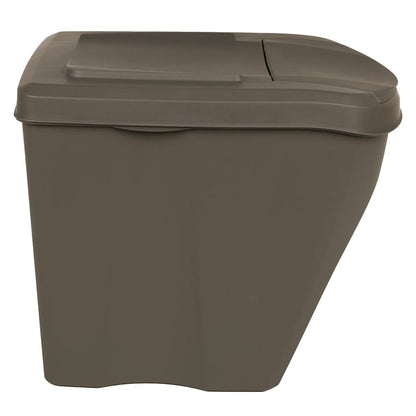 vidaXL Stackable Garbage Bin Boxes 3 pcs Grey 75 L Polypropylene