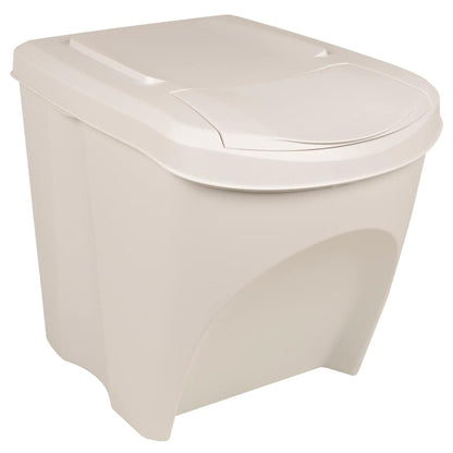 vidaXL Stackable Garbage Bin Boxes 3 pcs White 75 L Polypropylene