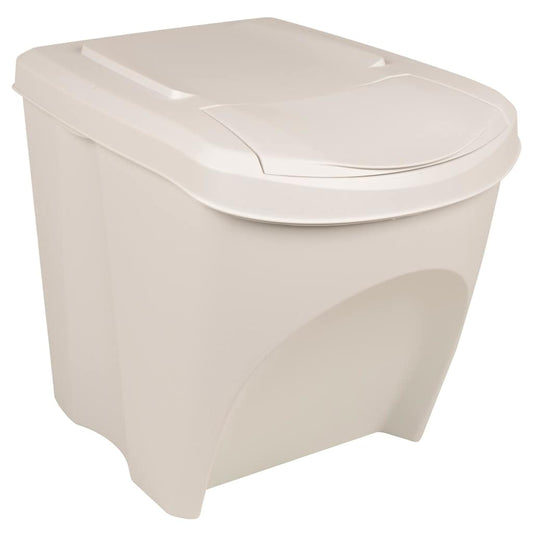 vidaXL Stackable Garbage Bin Boxes 3 pcs White 75 L Polypropylene