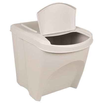 vidaXL Stackable Garbage Bin Boxes 3 pcs White 75 L Polypropylene