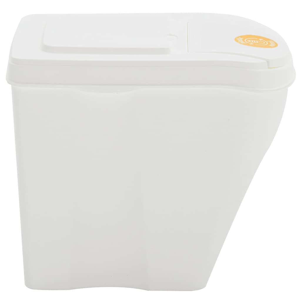 vidaXL Stackable Garbage Bin Boxes 4 pcs White 100 L Polypropylene