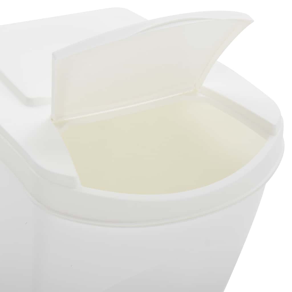 vidaXL Stackable Garbage Bin Boxes 4 pcs White 100 L Polypropylene
