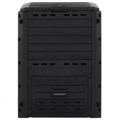 vidaXL Garden Composter Black 280 L Polypropylene