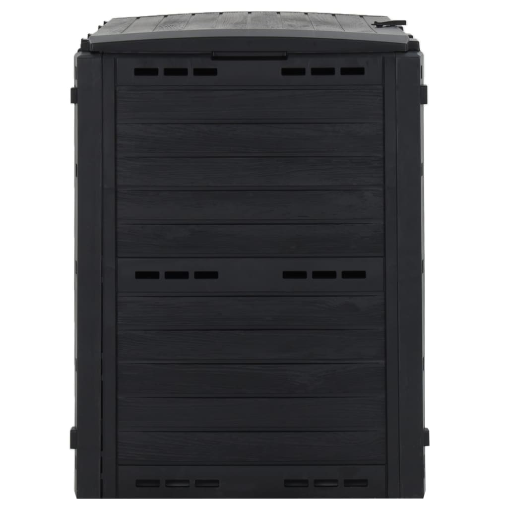 vidaXL Garden Composter Black 280 L Polypropylene