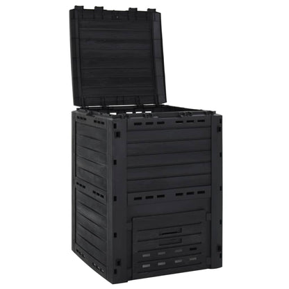 vidaXL Garden Composter Black 280 L Polypropylene