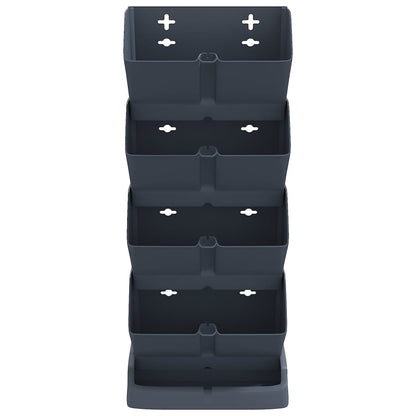 vidaXL Vertical Garden Plant Set 4 pcs Anthracite Polypropylene