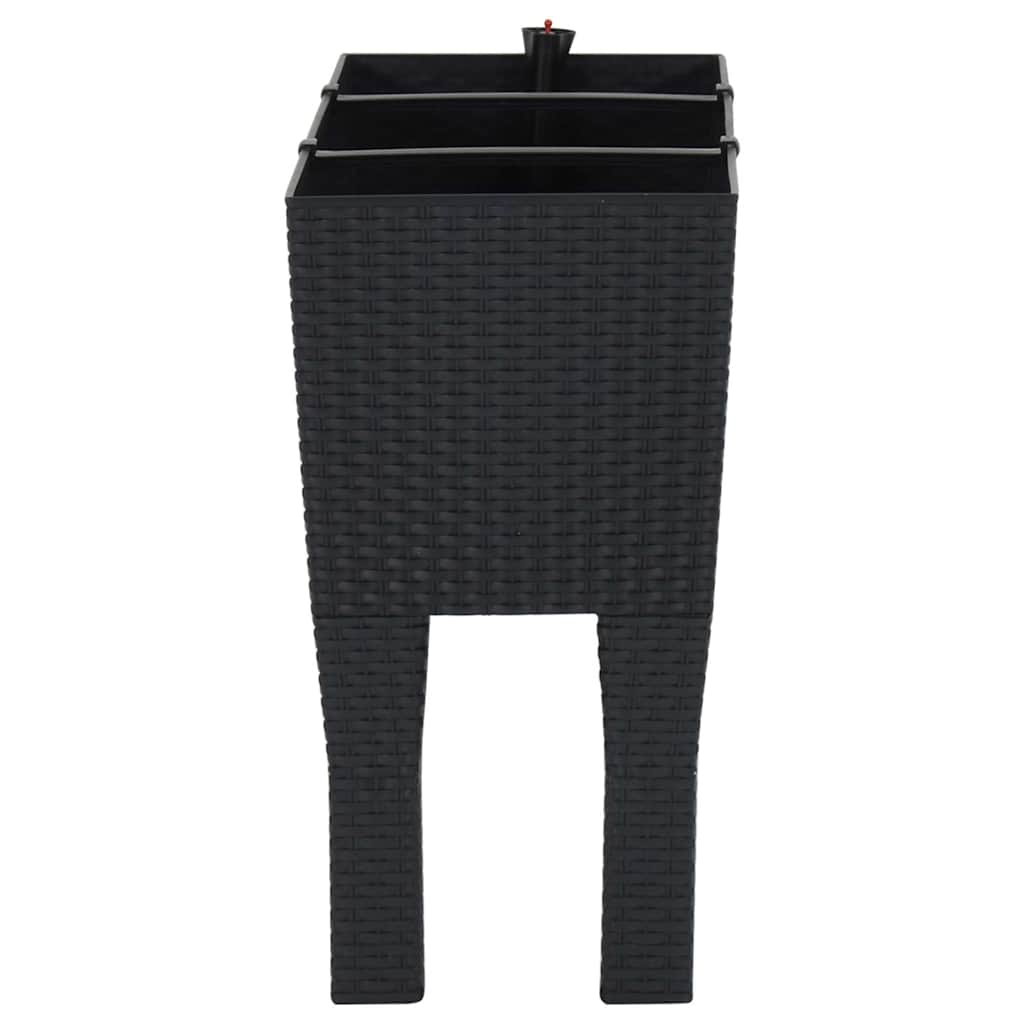 152208 vidaXL Raised Garden Bed Anthracite 60x25x46 cm PP Rattan