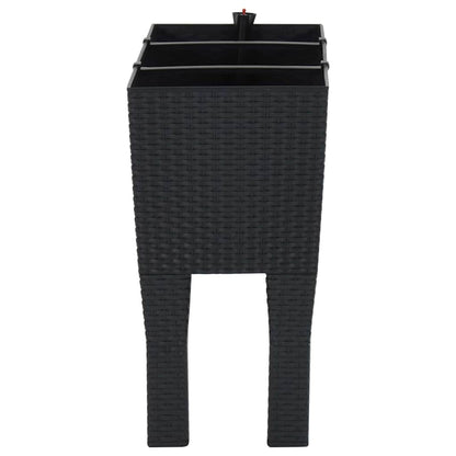 152208 vidaXL Raised Garden Bed Anthracite 60x25x46 cm PP Rattan