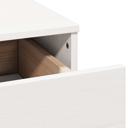 vidaXL Dressing Table Set with a Mirror White Solid Wood Pine