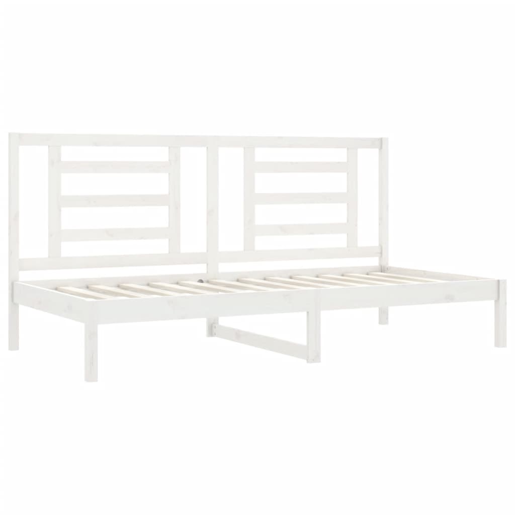 vidaXL Day Bed without Mattress White 90x200 cm Solid Wood Pine