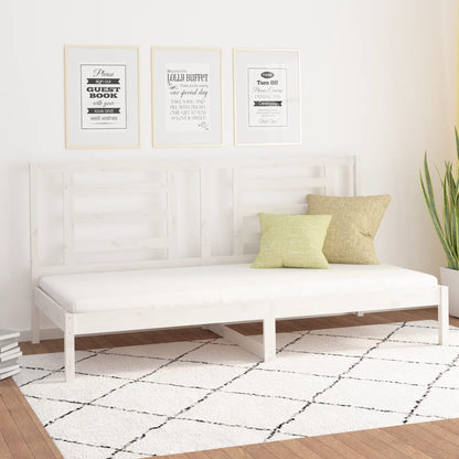 vidaXL Day Bed without Mattress White 90x200 cm Solid Wood Pine
