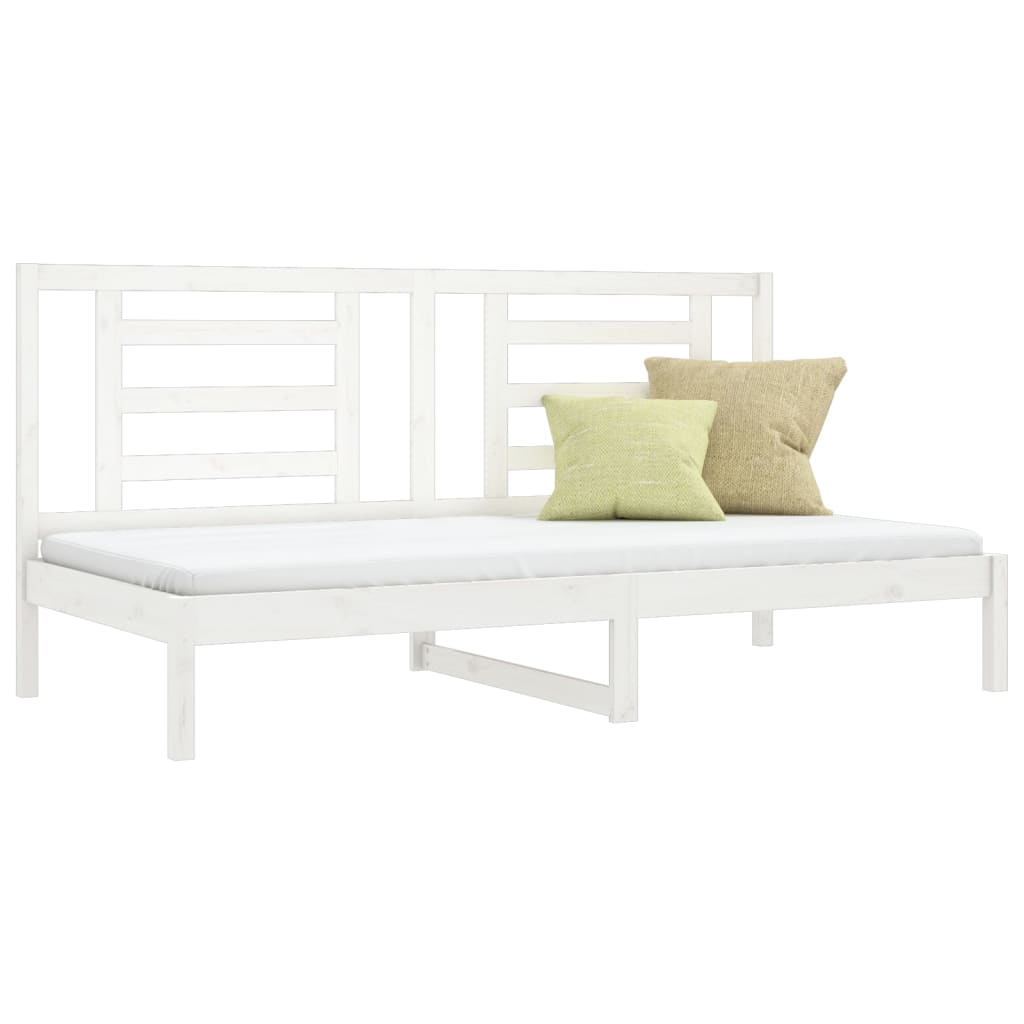 vidaXL Day Bed without Mattress White 80x200 cm Solid Wood Pine