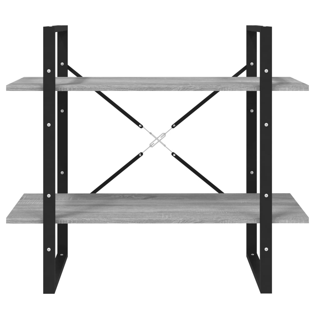 vidaXL 5-Tier Book Cabinet Grey Sonoma 80x30x175 cm Engineered Wood