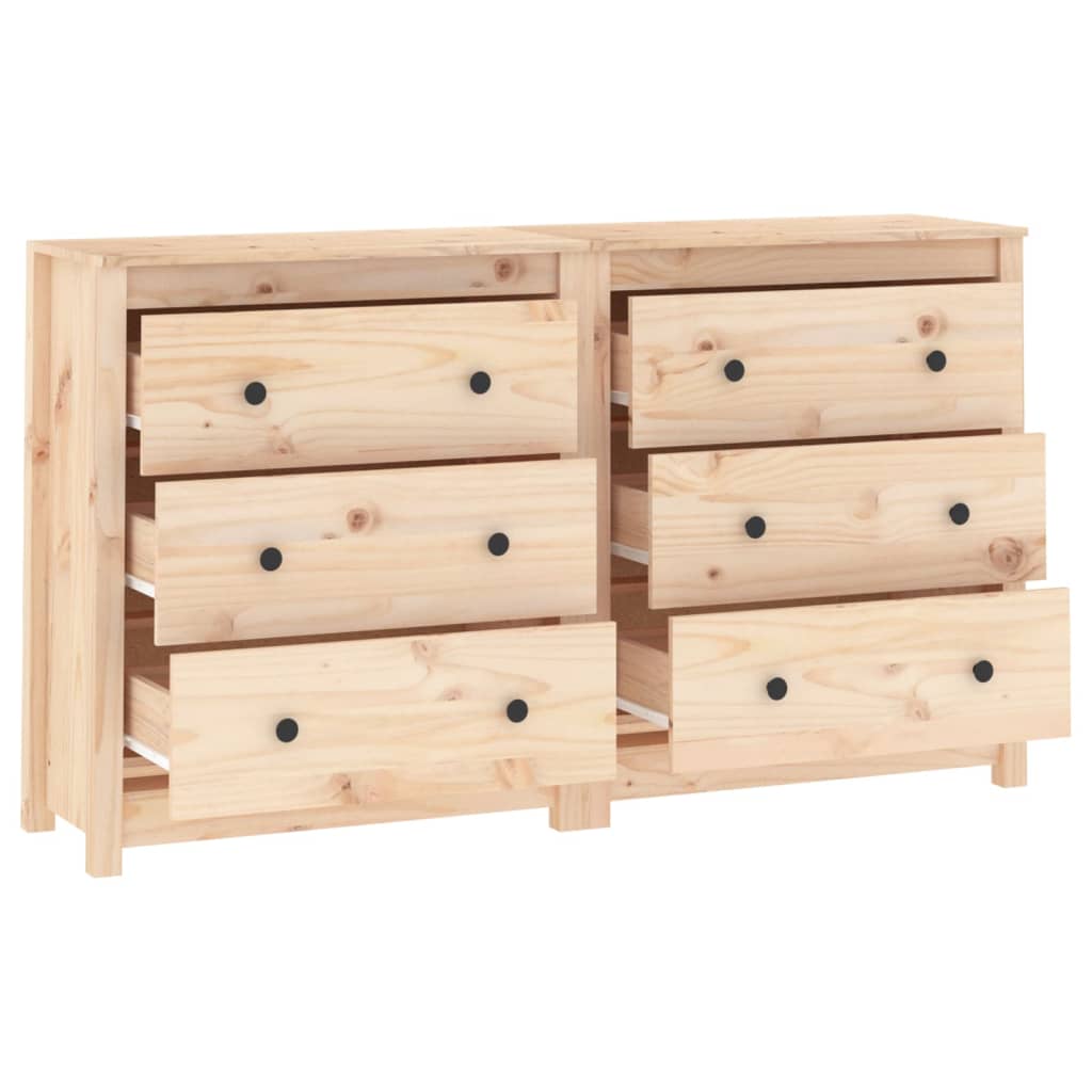 vidaXL Sideboard 140x35x80 cm Solid Wood Pine