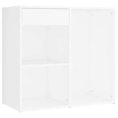 vidaXL Dressing Table Set with LED White Engineered Wood
