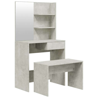 vidaXL Dressing Table Set Concrete Grey 74,5x40x141 cm