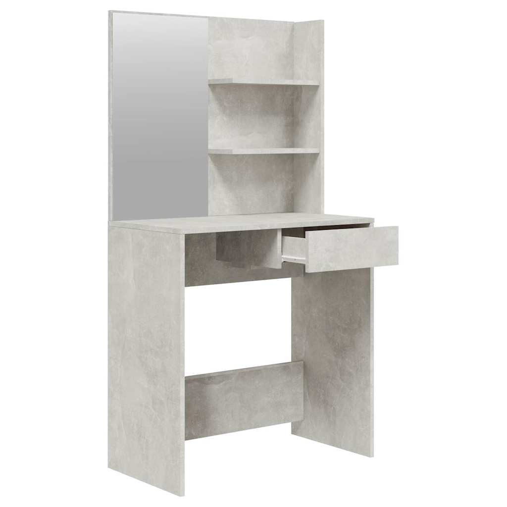 vidaXL Dressing Table Set Concrete Grey 74,5x40x141 cm