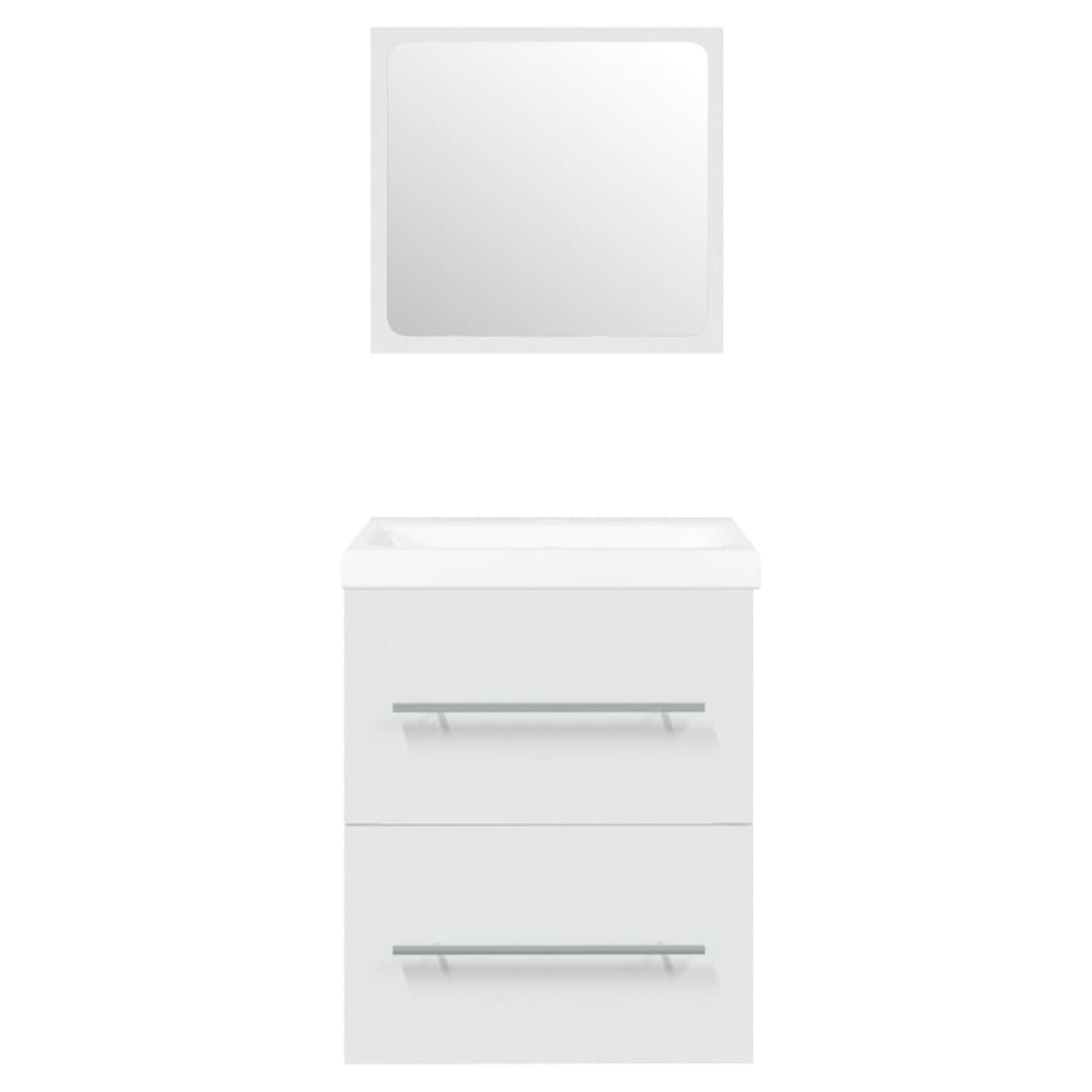 vidaXL Sink Cabinet with Built-in Basin White Engineered Wood