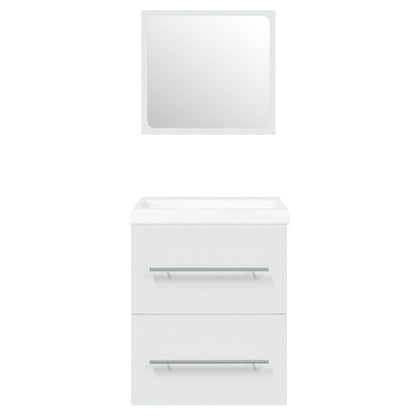 vidaXL Sink Cabinet with Built-in Basin White Engineered Wood
