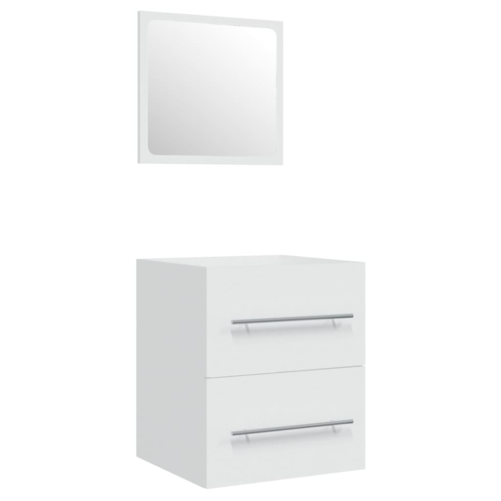 vidaXL Sink Cabinet with Built-in Basin White Engineered Wood