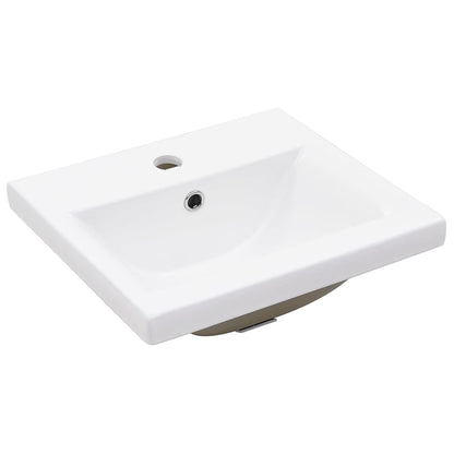 vidaXL Sink Cabinet with Built-in Basin Smoked Oak Engineered Wood