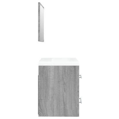 vidaXL Sink Cabinet with Built-in Basin Grey Sonoma Engineered Wood