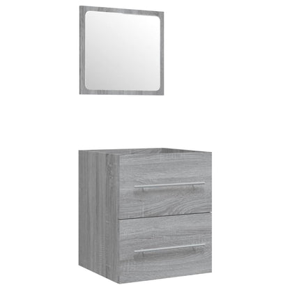 vidaXL Sink Cabinet with Built-in Basin Grey Sonoma Engineered Wood
