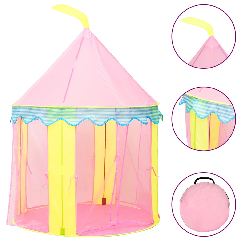 vidaXL Children Play Tent Pink 100x100x127 cm