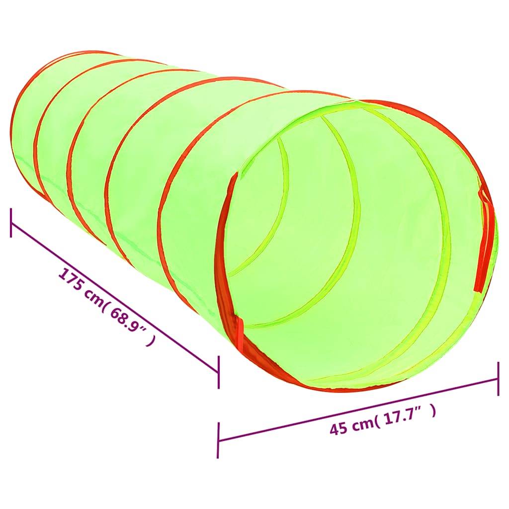 vidaXL Children Play Tunnel Green 175 cm Polyester