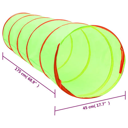 vidaXL Children Play Tunnel Green 175 cm Polyester