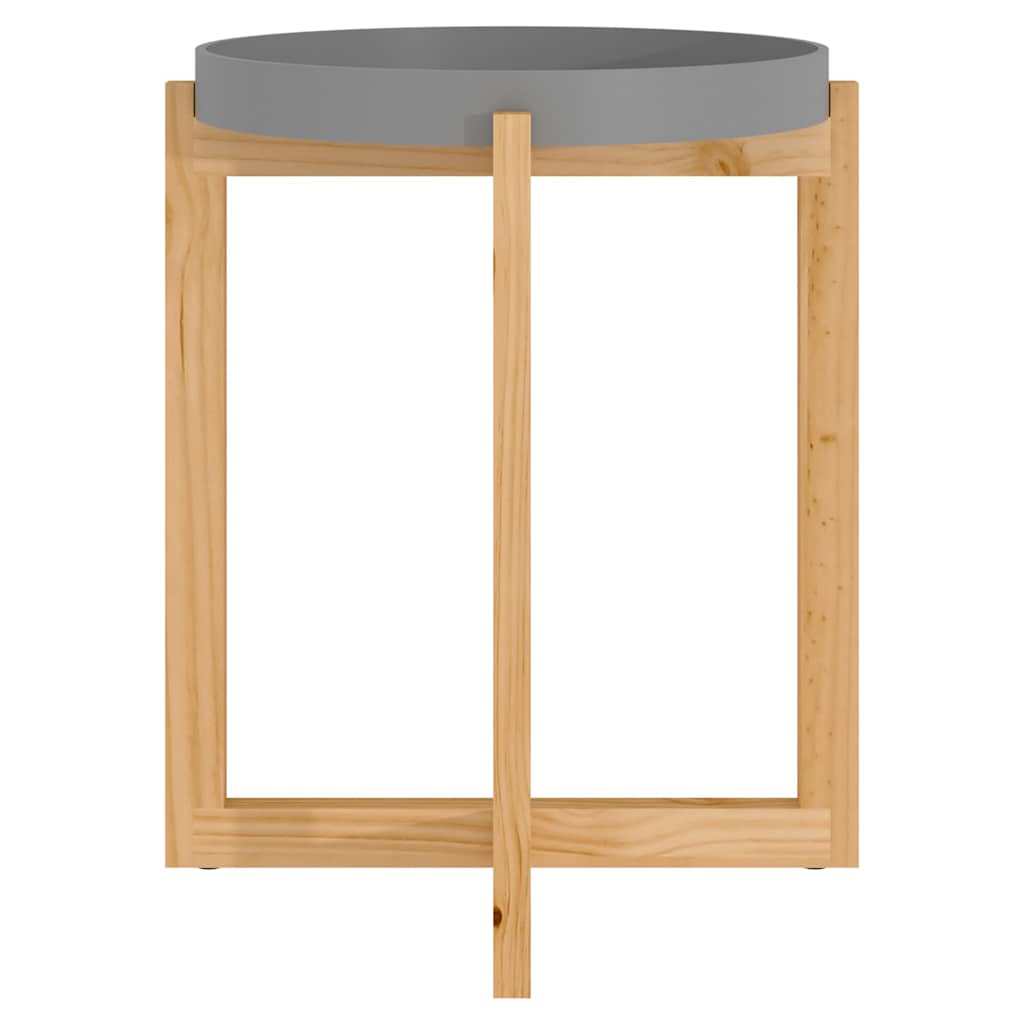 vidaXL Coffee Table Grey 41x41x48,5cm Engineered Wood&Solid Wood Pine
