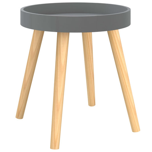 vidaXL Side Table | Grey | Engineered Wood and Solid Pine | Small | Durable