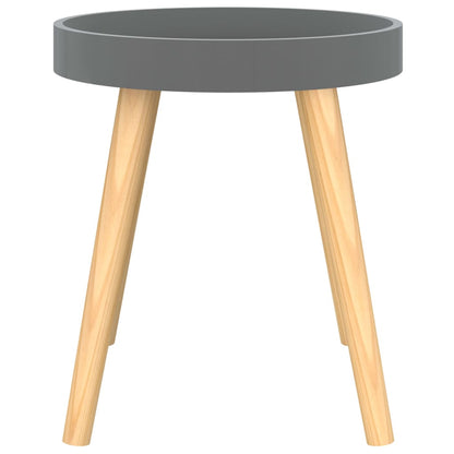 vidaXL Side Table | Grey | Engineered Wood and Solid Pine | Small | Durable