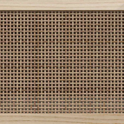 vidaXL TV Cabinet Brown 105x30x40 cm Solid Wood Pine&Natural Rattan