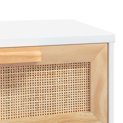 vidaXL Coffee Table White 80x40x30 cm Engineered Wood&Solid Wood Pine