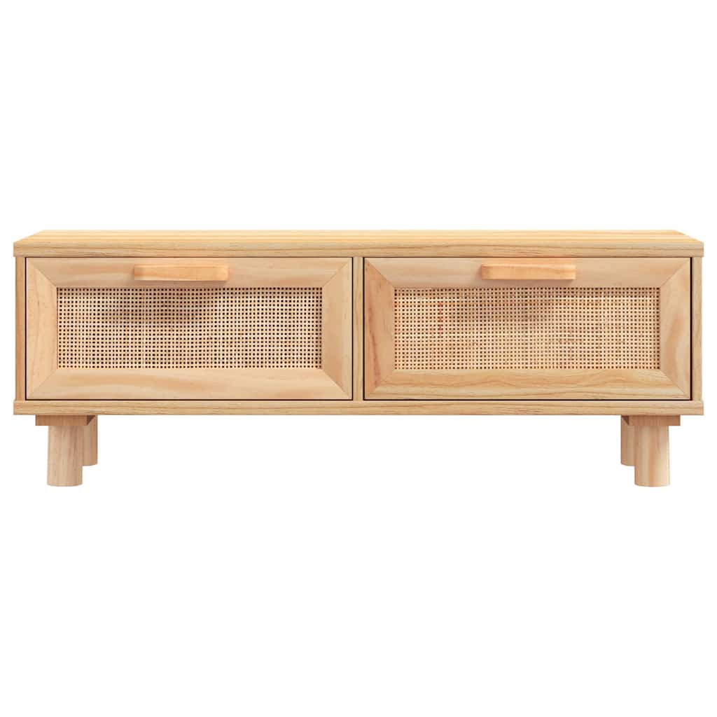 vidaXL Coffee Table Brown 80x40x30 cm Engineered Wood&Solid Wood Pine
