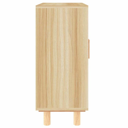 vidaXL Sideboard Brown 60x30x70 cm Solid Wood Pine and Natural Rattan