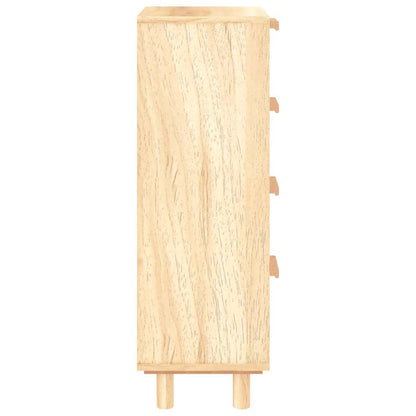 vidaXL Sideboard | Brown | Engineered Wood, Solid Pine Wood, Natural Rattan