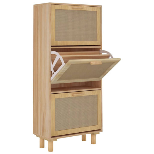 vidaXL Shoe Cabinet | Brown | Engineered wood | 115 cm tall | Shoe Cabinet