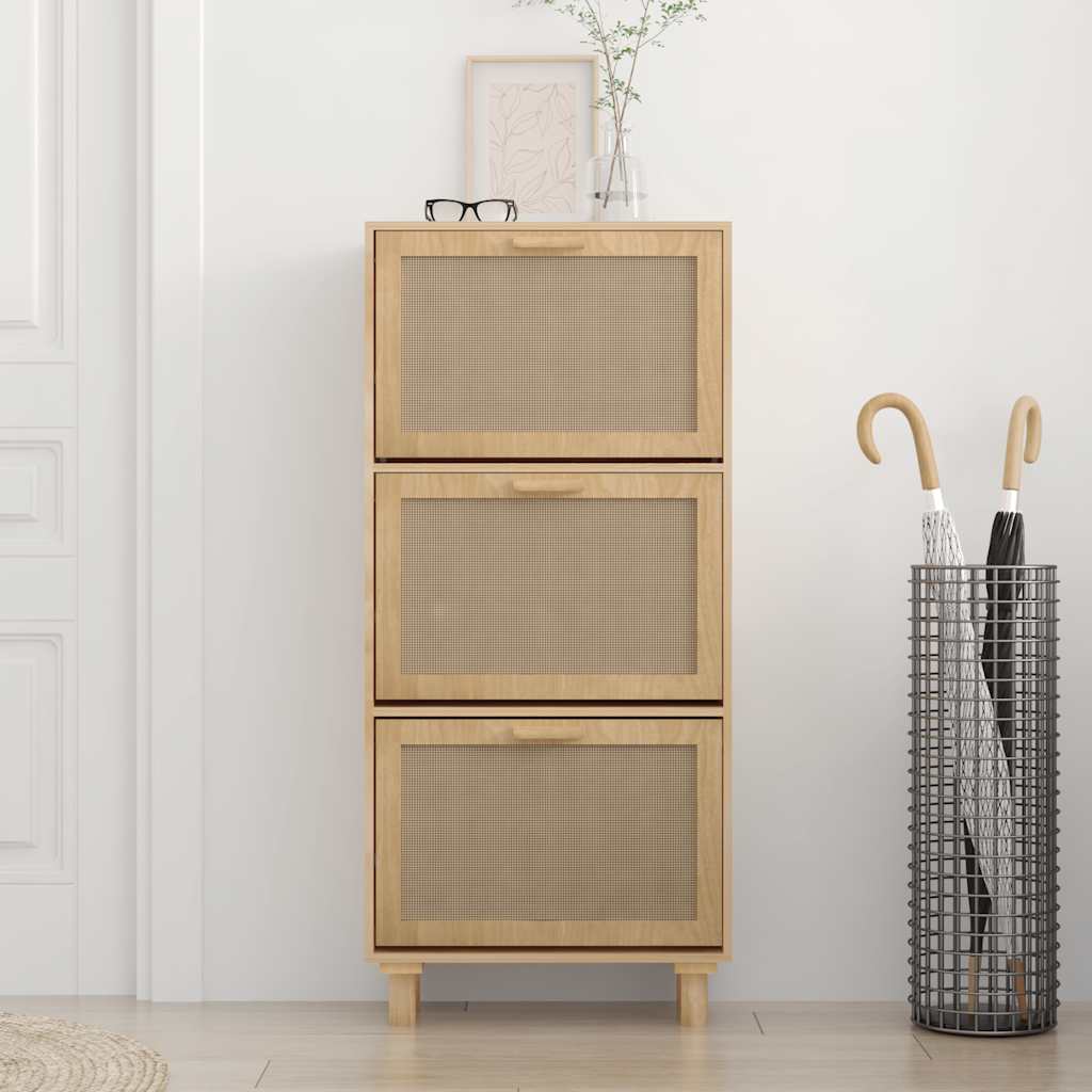 vidaXL Shoe Cabinet | Brown | Engineered wood | 115 cm tall | Shoe Cabinet