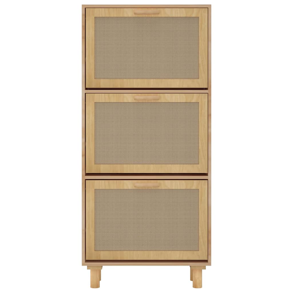 vidaXL Shoe Cabinet | Brown | Engineered wood | 115 cm tall | Shoe Cabinet