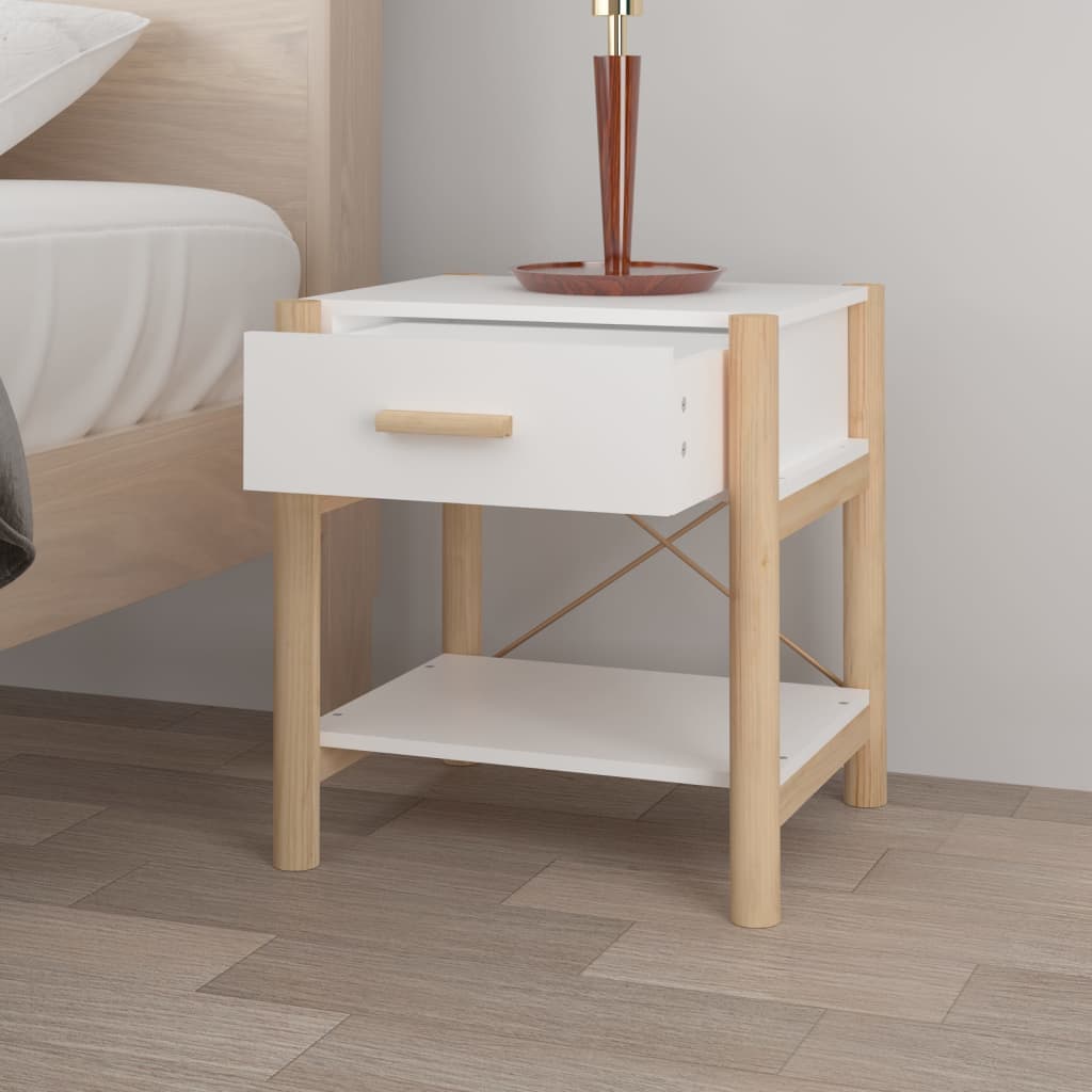 vidaXL Bedside Tables 2pcs White 42x38x45 cm Engineered Wood