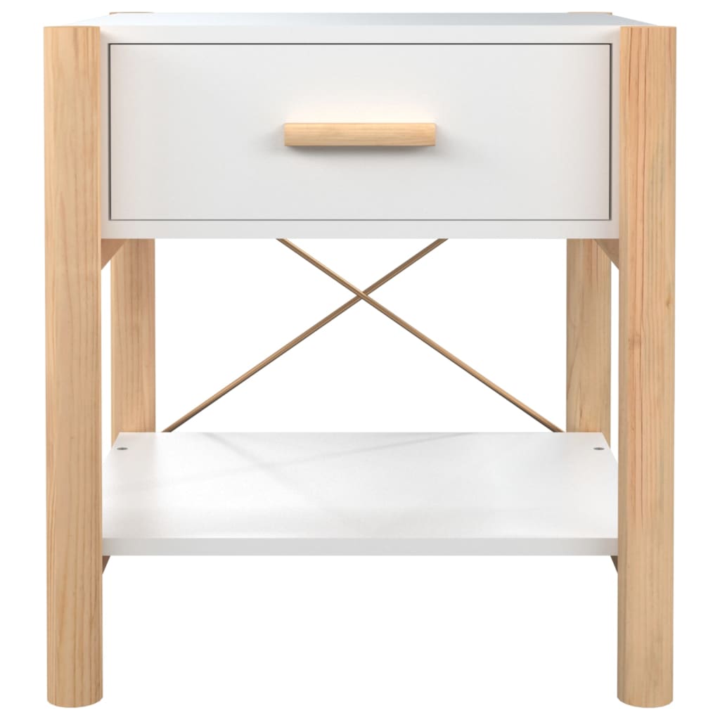 vidaXL Bedside Tables 2pcs White 42x38x45 cm Engineered Wood