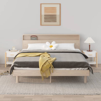 vidaXL Bedside Tables 2pcs White 42x38x45 cm Engineered Wood