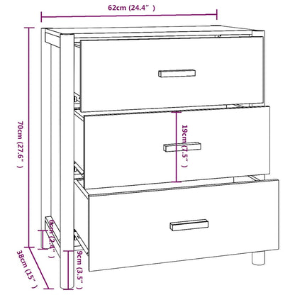 vidaXL Sideboard White 62x38x70 cm Engineered Wood