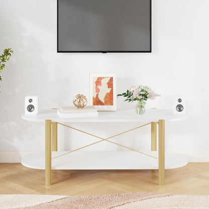 vidaXL Coffee Table White 110x48x40 cm Engineered Wood