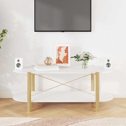 vidaXL Coffee Table White 110x48x40 cm Engineered Wood