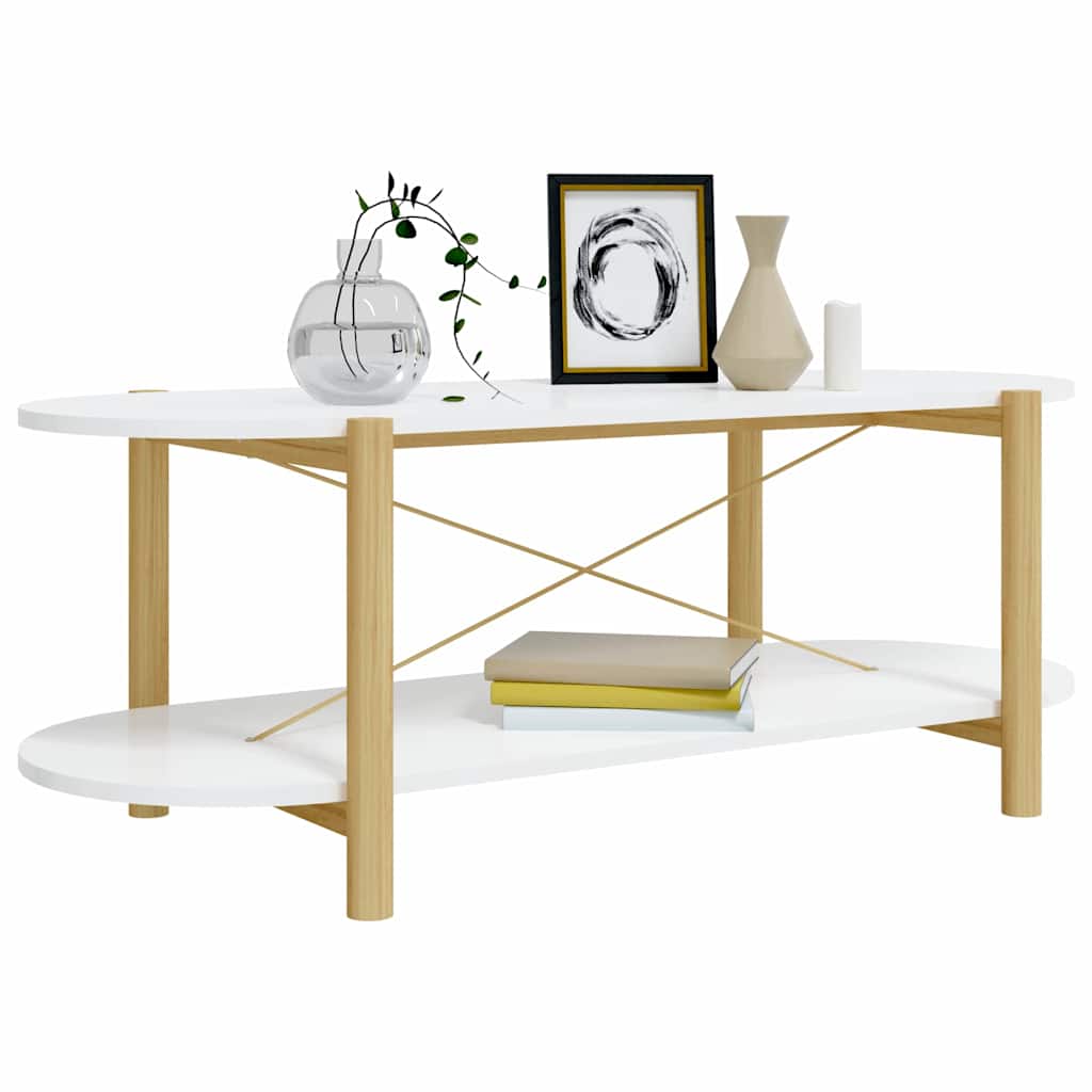 vidaXL Coffee Table White 110x48x40 cm Engineered Wood