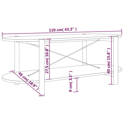 vidaXL Coffee Table 110x48x40 cm Engineered Wood