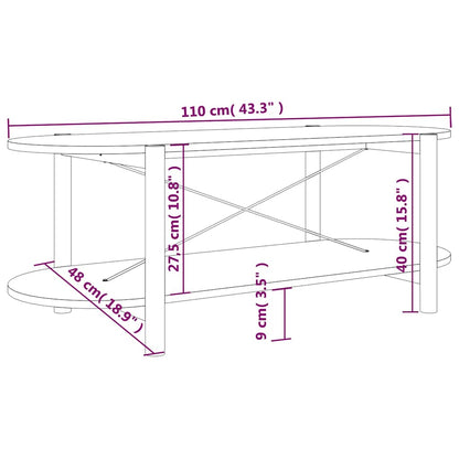 vidaXL Coffee Table 110x48x40 cm Engineered Wood